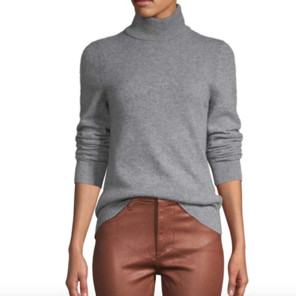 SAKS FIFTH AVENUE Turtleneck Cashmere Sweater - S